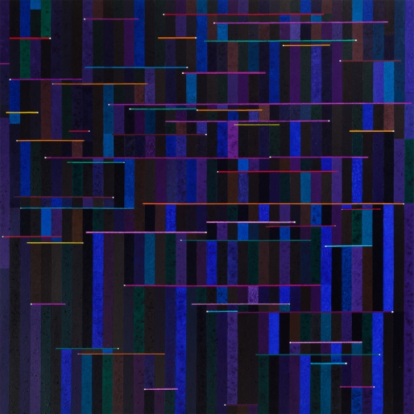 “Floração Noturna”, óleo sobre tela, 200 x 200cm, 2015