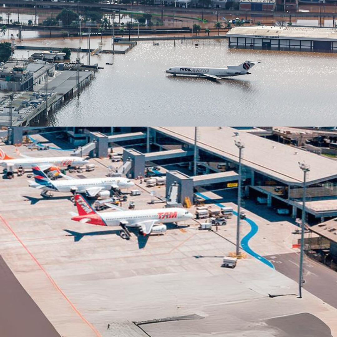 Aeroporto Internacional Afonso Pena volta a operar voos para Porto Alegre após enchentes no RS