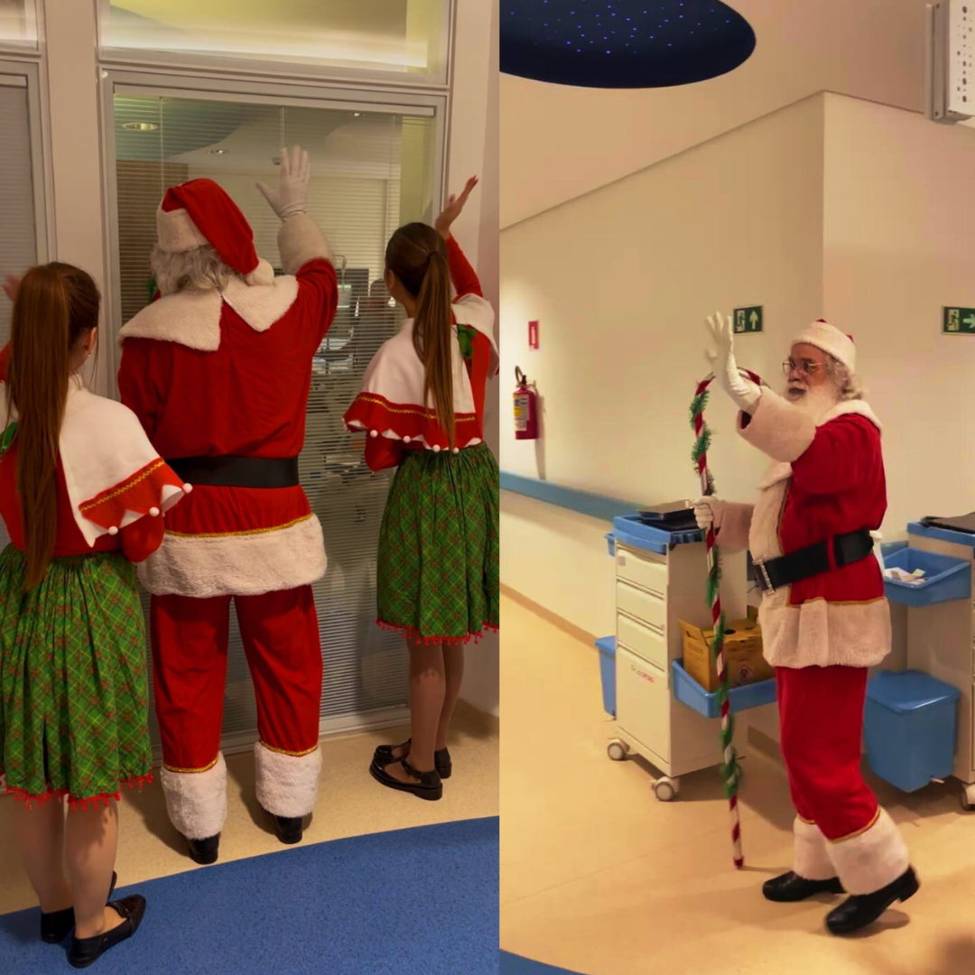 Hohoho solidário; shopping faz a alegria de crianças em hospital oncológico de Curitiba