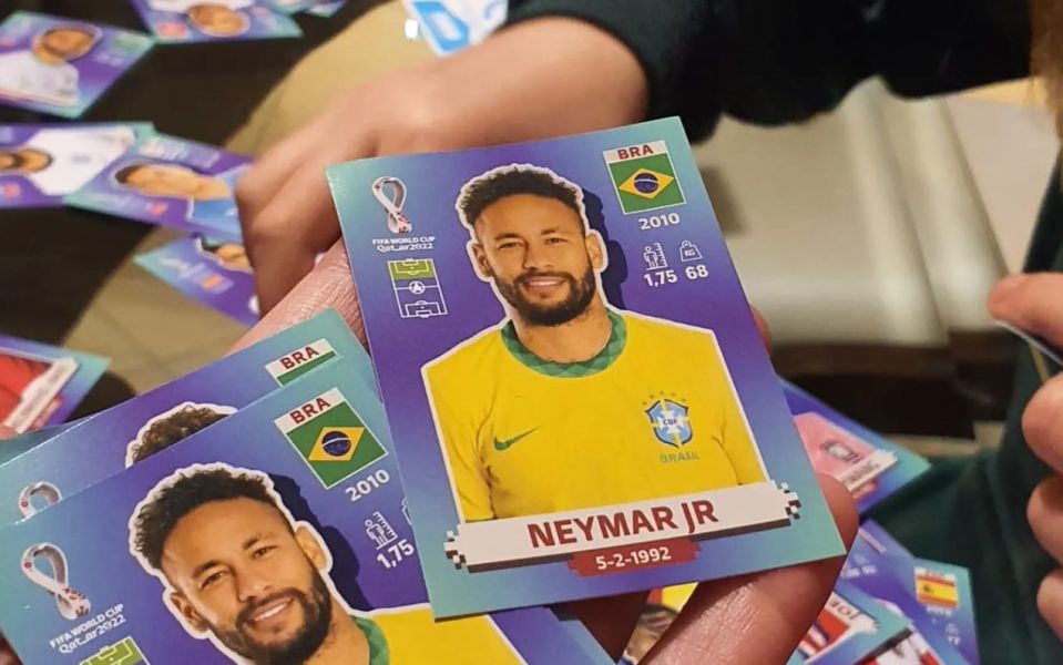 Figurinha do Neymar do álbum da Copa do Mundo do Qatar é