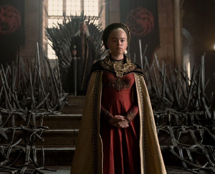 house of the dragon Figurino icônico da cerimônia de herdeira da Princesa Rhaenyra Targaryen. (Foto: divulgação/HBO)