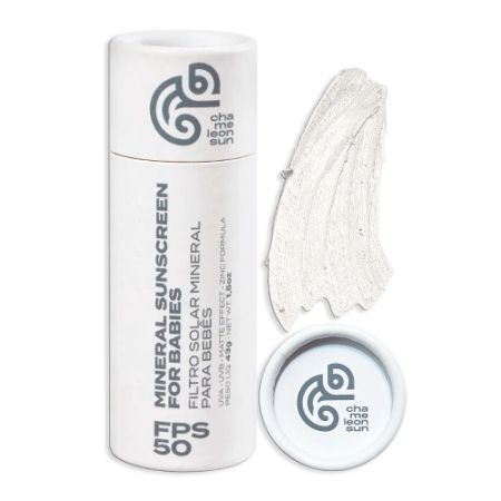 protetor solar para crianças Protetor Solar Vegano em Bastão Kids de 50 g branco e FPS 50 Cammy White CHAMELEONSUN