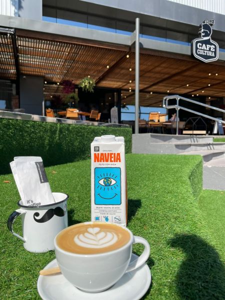 Latte Art no Café Cultura - Divulgação leite naveia