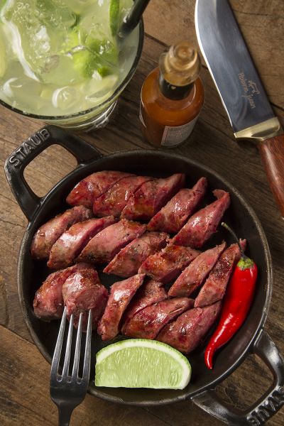 Chorizo tradicional servido ao longo dos jogos da Seleção (Foto: divulgação)