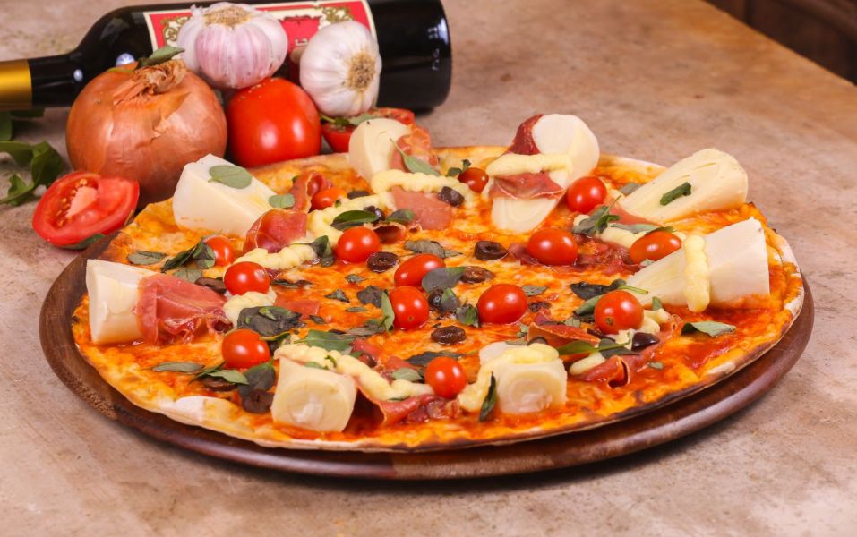 novo cardápio Mercatu Pizzaria - pizza Especial de Pupunha - foto Valterci Santos divulgacao