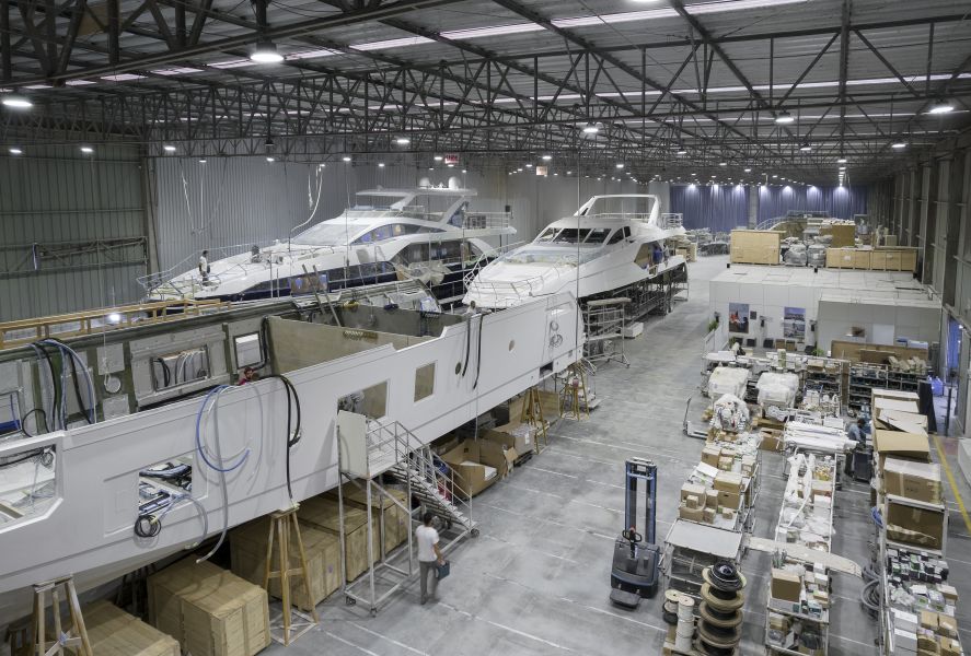 Fábrica da Azimut em Itajaí - SC (Foto: divulgação)