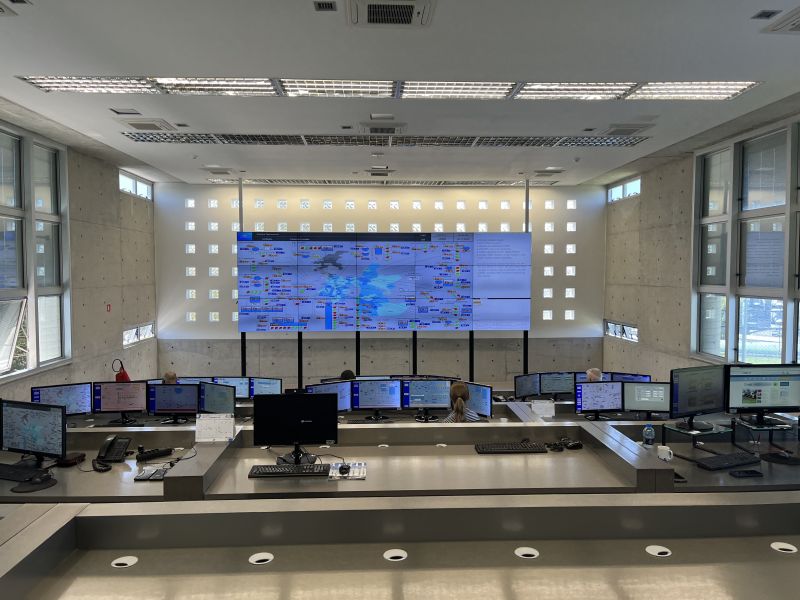 Interior do CCO da Sanepar