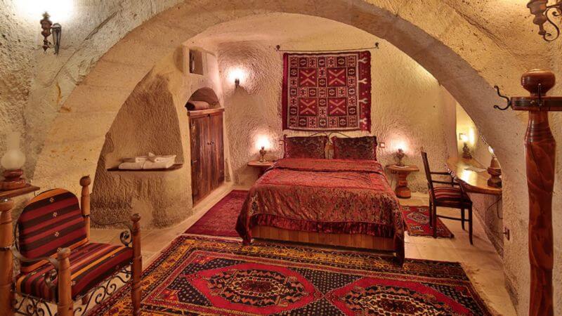 Suíte do Hotel Koza Cave na Turquia (Foto: divulgação)