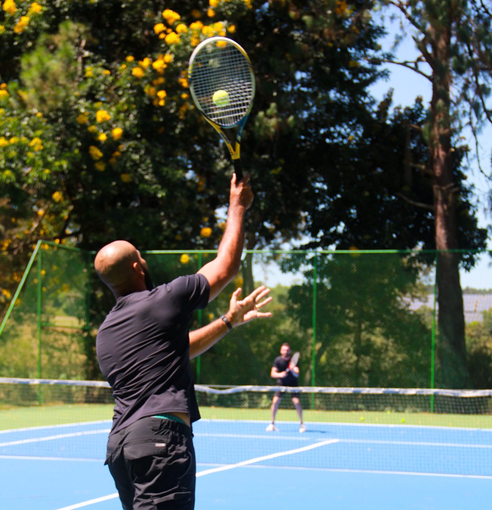 A quadra de tênis do Lapinha Spa será inaugurada. (Foto: Camila Hendrik)