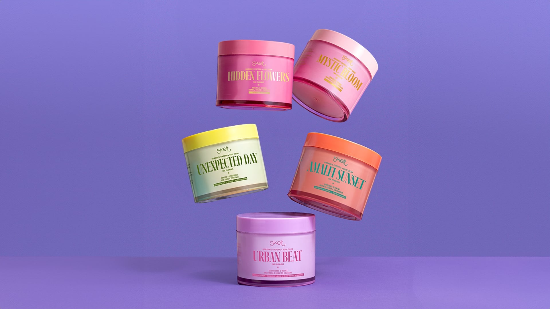 Hidratante corporal da Skelt para manter os cuidados com a pele no inverno