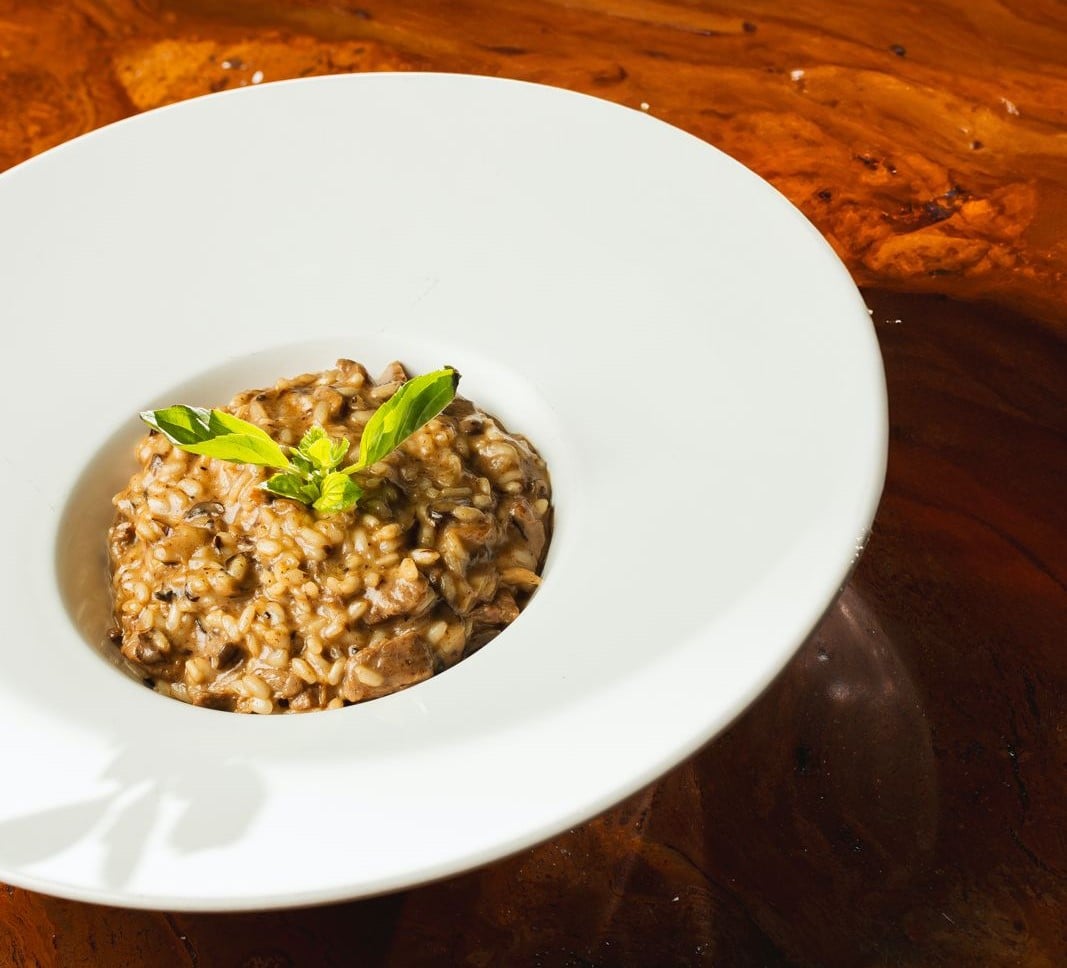 Risoto de Mignon ao Funghi, do chef Rodrigo Santos.